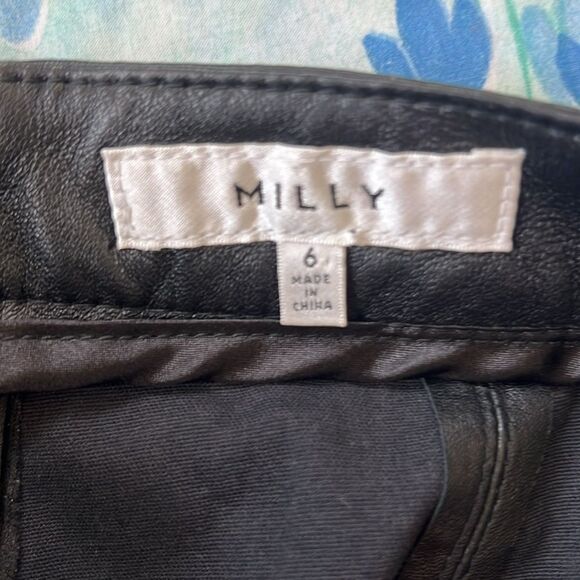 Milly Lamb Leather Skirt - 6 - Picture 4 of 11